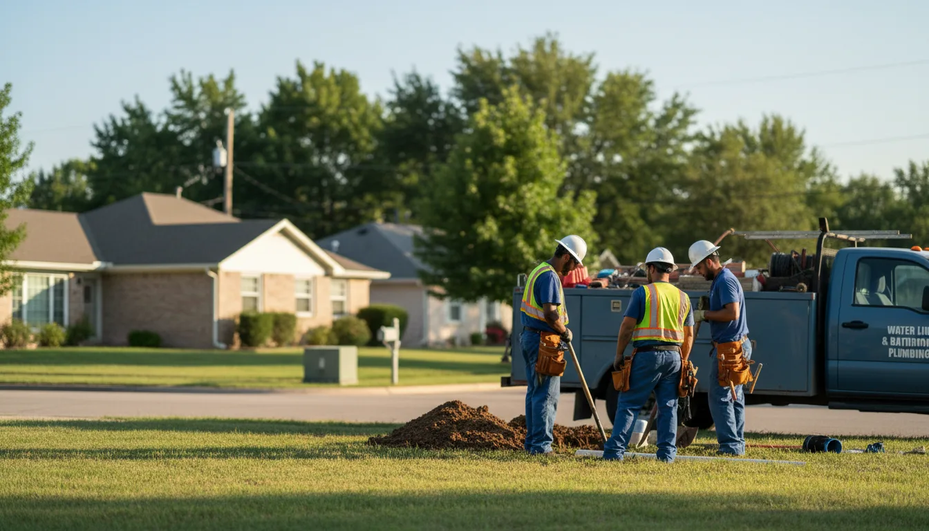 Residential water line and bathroom plumbing service in Bethpage, TN
